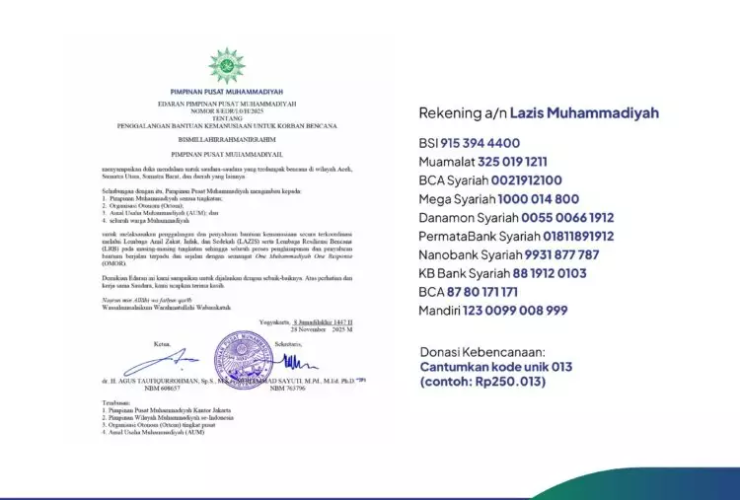 Edaran Penggalangan Bantuan Kemanusiaan Korban Bencana