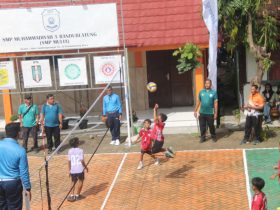 jalannya pertandingan antara SD Medalem VS SD Getas, Sabtu, 10 Januari 2026 di SMP Muhammadiyah 5 Randublatung