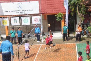jalannya pertandingan antara SD Medalem VS SD Getas, Sabtu, 10 Januari 2026 di SMP Muhammadiyah 5 Randublatung